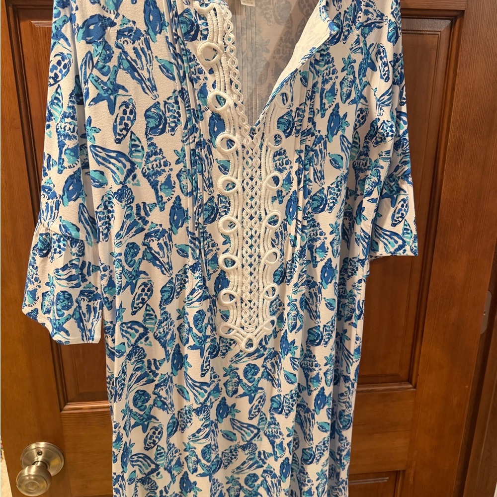 Lilly Pulitzer Krysta Dress in Resort White/Shell Collector